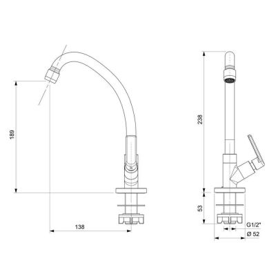 Torneira Lavatório Bica Alta Smart Cromado 1/4 Volta Celite