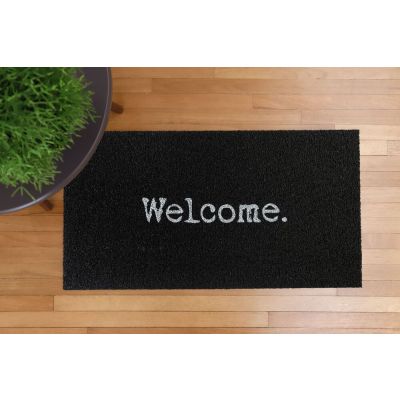 Capacho Vinil Máquina de Escrever Preto 40x75cm Kapazi