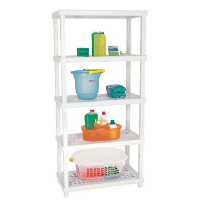 Estante p/250Kg c/5 Prateleiras Vig Branca 180x86,3x42,2cm