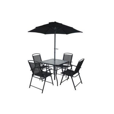 Conjunto de Jardim Atenas 6 Peças Preto Fascino