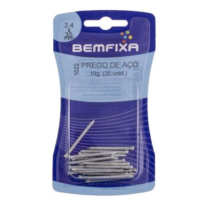 Prego de Aço sem Cabeça 20 Peças 2,5x33mm Bemfixa