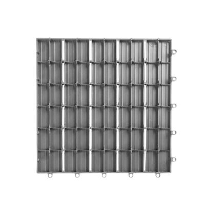 Deck Plast Modular Quadrado 30x30x0,2cm Cinza  Fascino