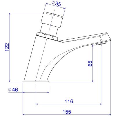 Torneira para Torneira de Mesa Bica Baixa 1/2" Decamatic Eco Cromado Deca