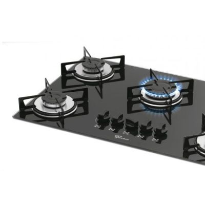 Cooktop a Gás 5 Bocas Ébano Preto Fischer