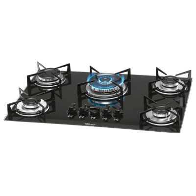 Cooktop a Gás Ébano 5 Bocas Tripla Chama Preto Fischer