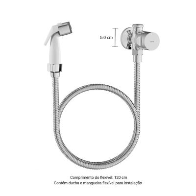 Ducha Higiênica com Registro 1/2" Aspen Cromado Deca