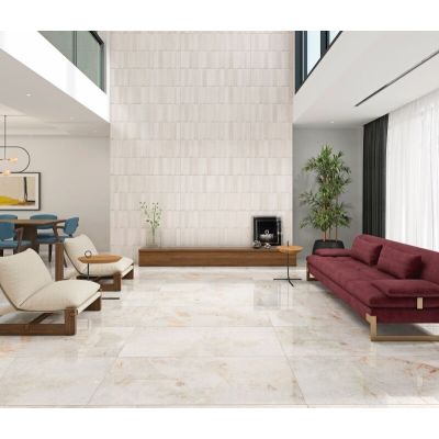 Porcelanato Lacombe Branco Retificado Acetinado 30x121 Damme