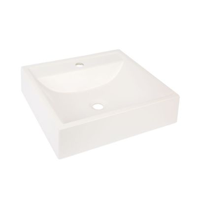 Cuba para Banheiro de Apoio Marmorite Branca 39x37 C-Linea