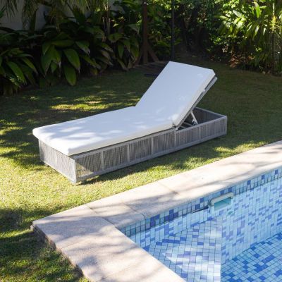 Espreguicadeira Viena Alumínio Off White 2,06m Fascino