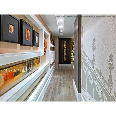 Rodapé Poliestireno Moderna 457 10cmx2,4m Branco Santa Luzia