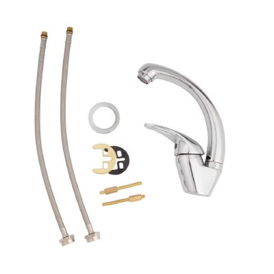 Torneira Misturador Monocomando para Cozinha de Mesa Bica Baixa 1/2" Gota Cromado Addra