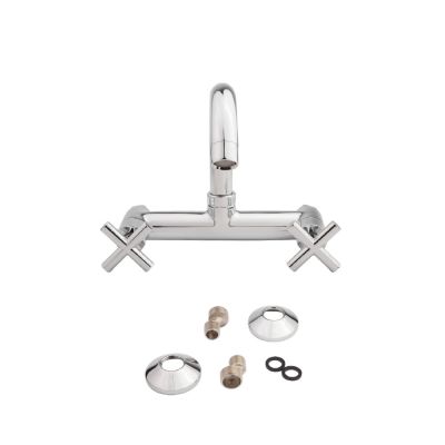 Torneira Misturador para Cozinha de Parede Bica Alta 1/2" Hydris Cromado Addra