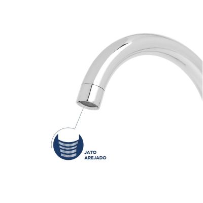 Torneira Misturador Monobloco para Cozinha de Mesa Bica Alta 1/2'' Ametista Clean Cromada Addra