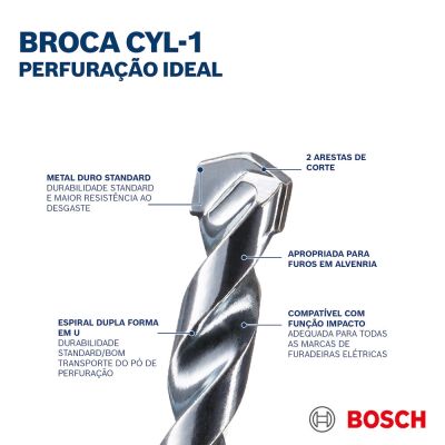 Broca CYL-1 para Concreto 5x85mm Bosch