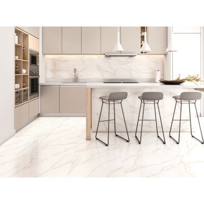 Piso Cerâmico Pucon/selena Bege Marmorizado Extra 57x57 Ilhabella