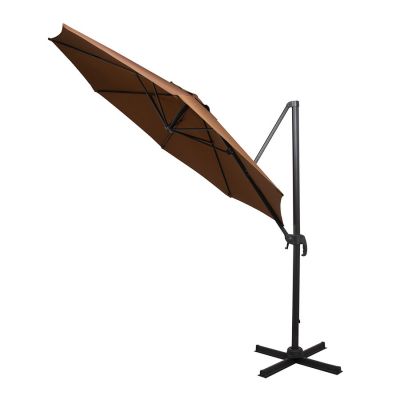 Ombrelone de Alumínio com Alavanca 3m Marrom Fascino