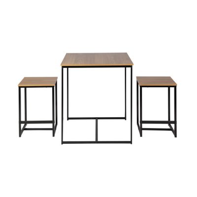 Mesa Bar Caribe 3 Peças Madeira Aço Fascino
