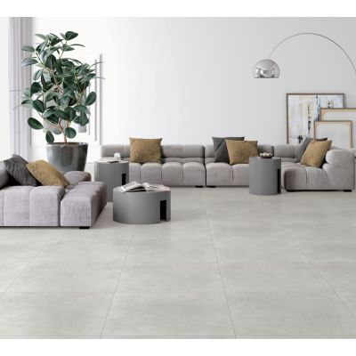 Piso Cerâmico Reale/Cetus Cinza Retificado Extra 84x84cm Málaga