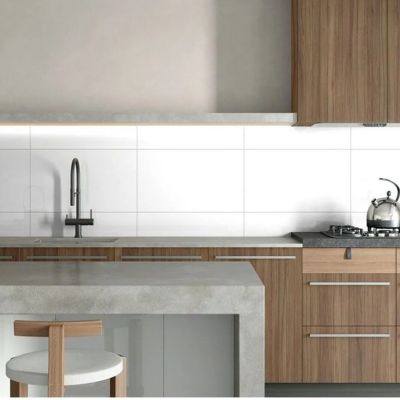 Revestimento de Parede Neve Bianco Retificado Brilhante Classe A 39X75,5cm Incopisos