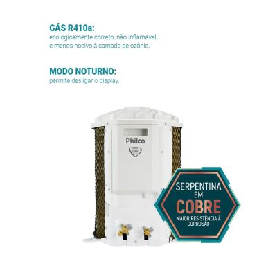 Ar Condicionado Split 9000 Btus Pas9qt Branco Quente e Frio Philco