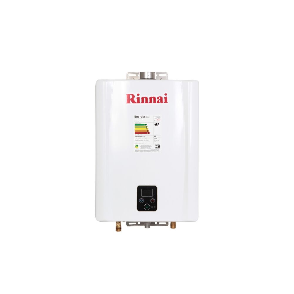 Aquecedor de Água a Gás GLP Digital 21L/min Branco Rinnai