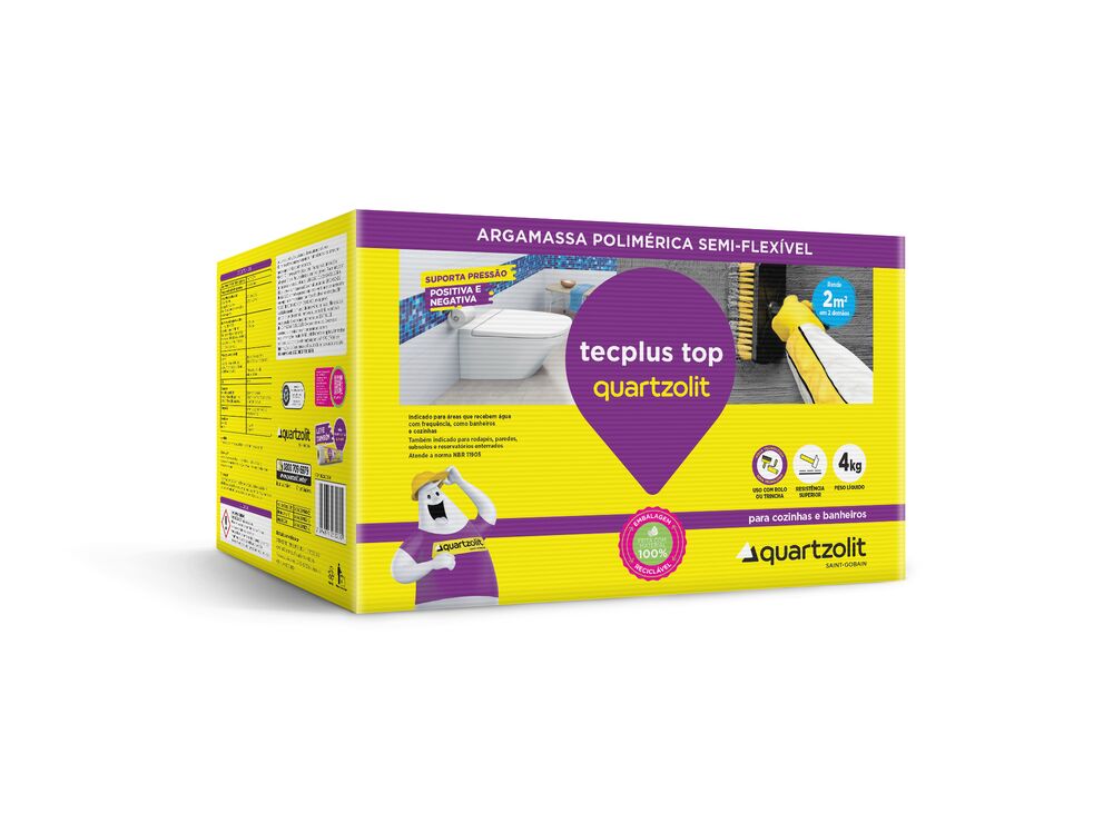 Impermeabilizante Tecplus Top 18kg Cinza Quartzolit