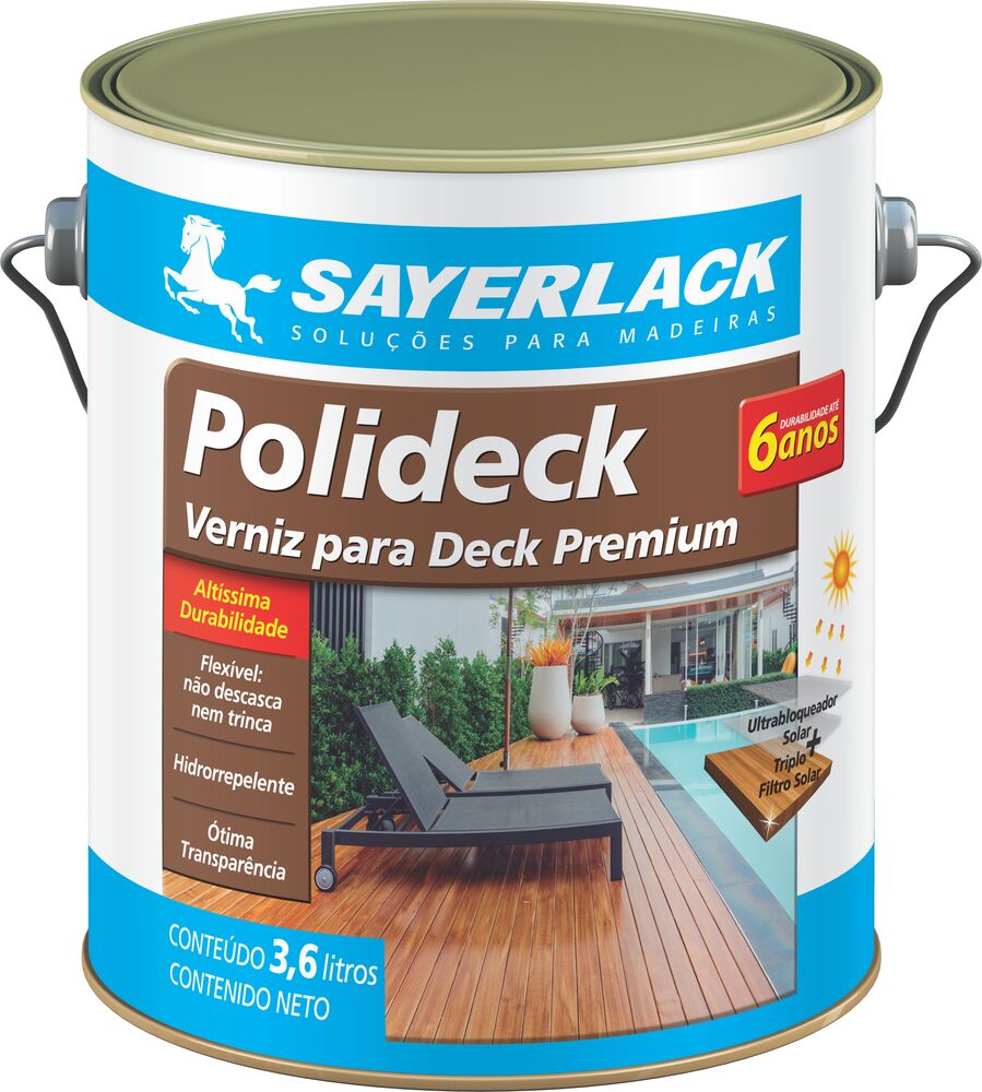 Verniz 3,6L Polideck Natural Sayerlack