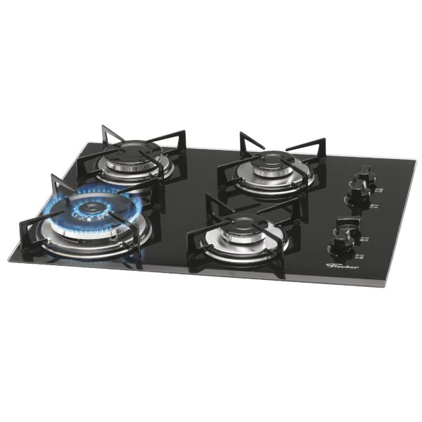 Cooktop a Gás Ébano 4 Bocas Tripla Chama Preto Fischer