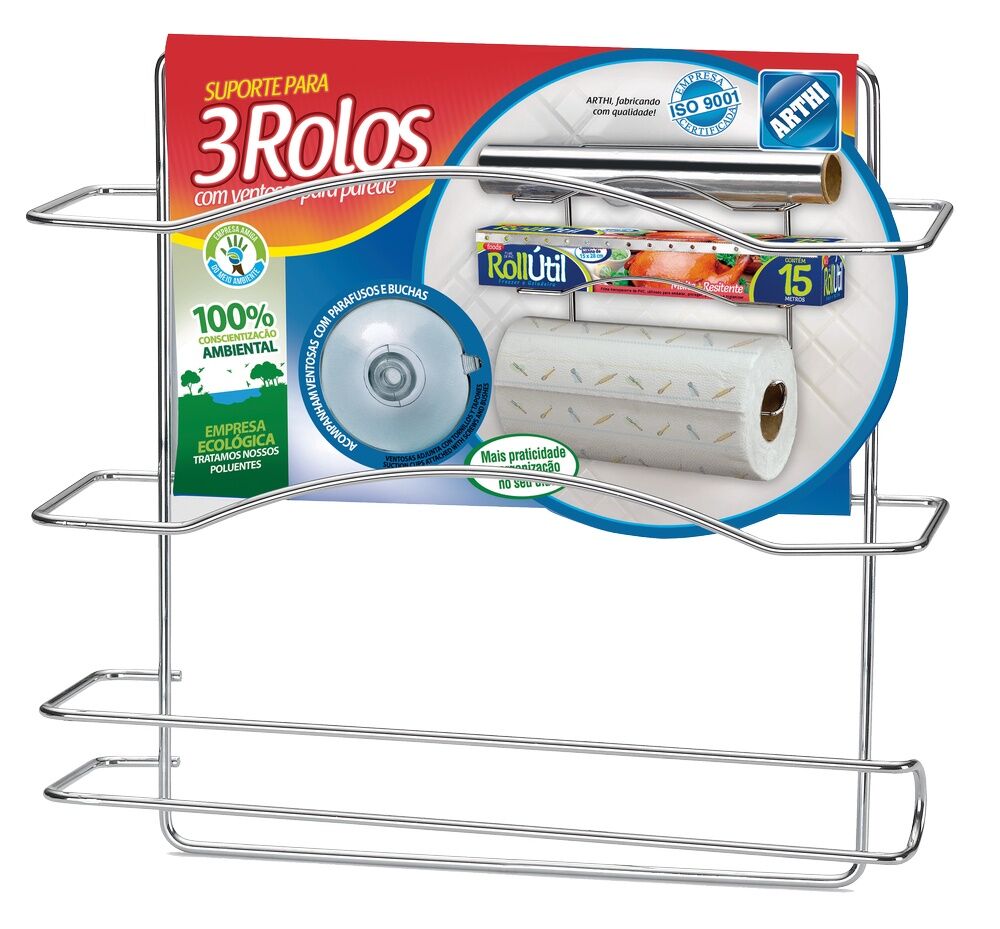 Suporte com Ventosa Arthi Cromado