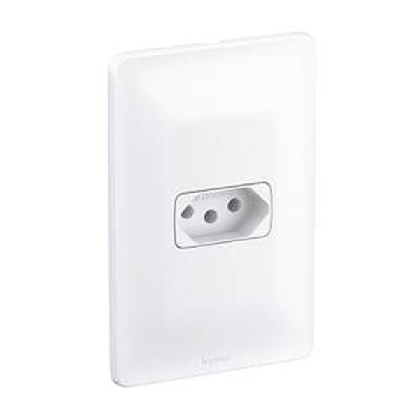 Conjunto Tomada Zeffia 1 Módulo 2P+T 20A Branco Pial