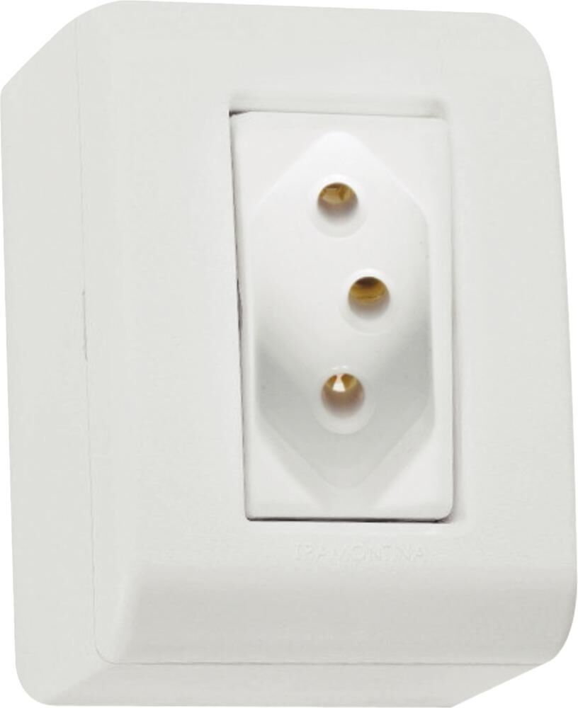 Conjunto Tomada LizFlex 1 Módulo 2P+T 20A Branco Tramontina