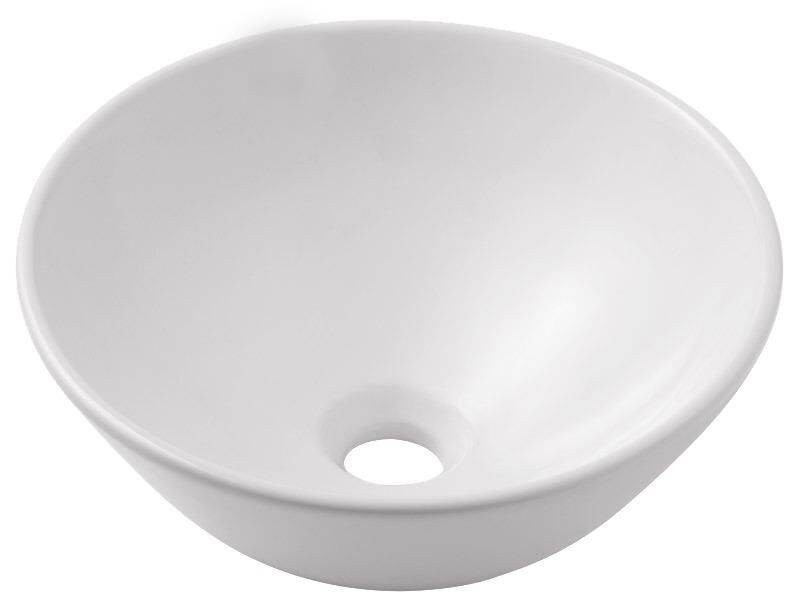 Cuba para Banheiro de Apoio Louça Redonda Branca 35cm East Addra