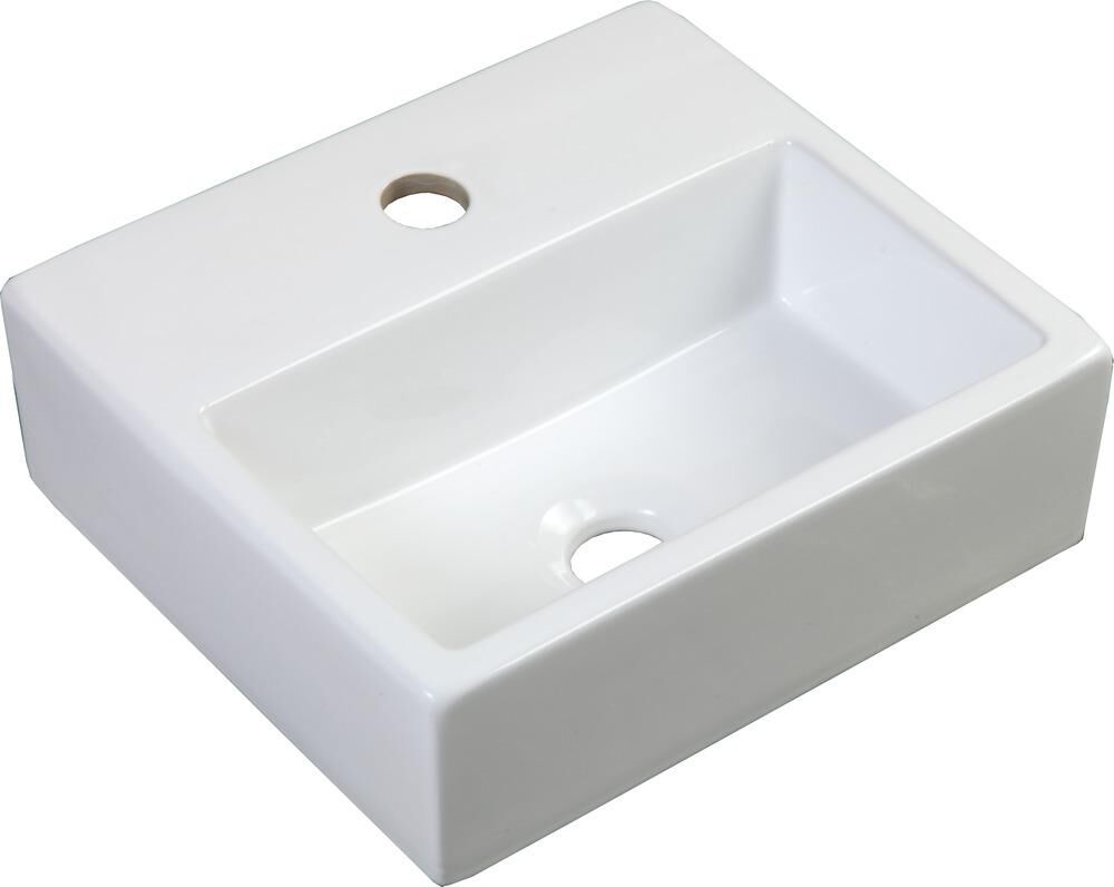 Cuba para Banheiro de Apoio Louça com Mesa Retangular Branca 35X31,5cm West Addra