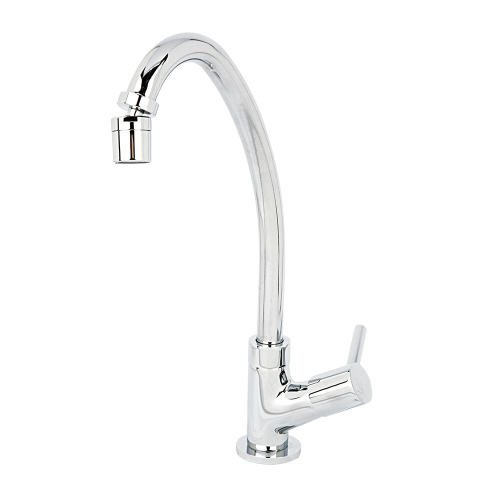 Torneira para Cozinha de Mesa Bica Alta 1/2 Fluxo Cromado Addra