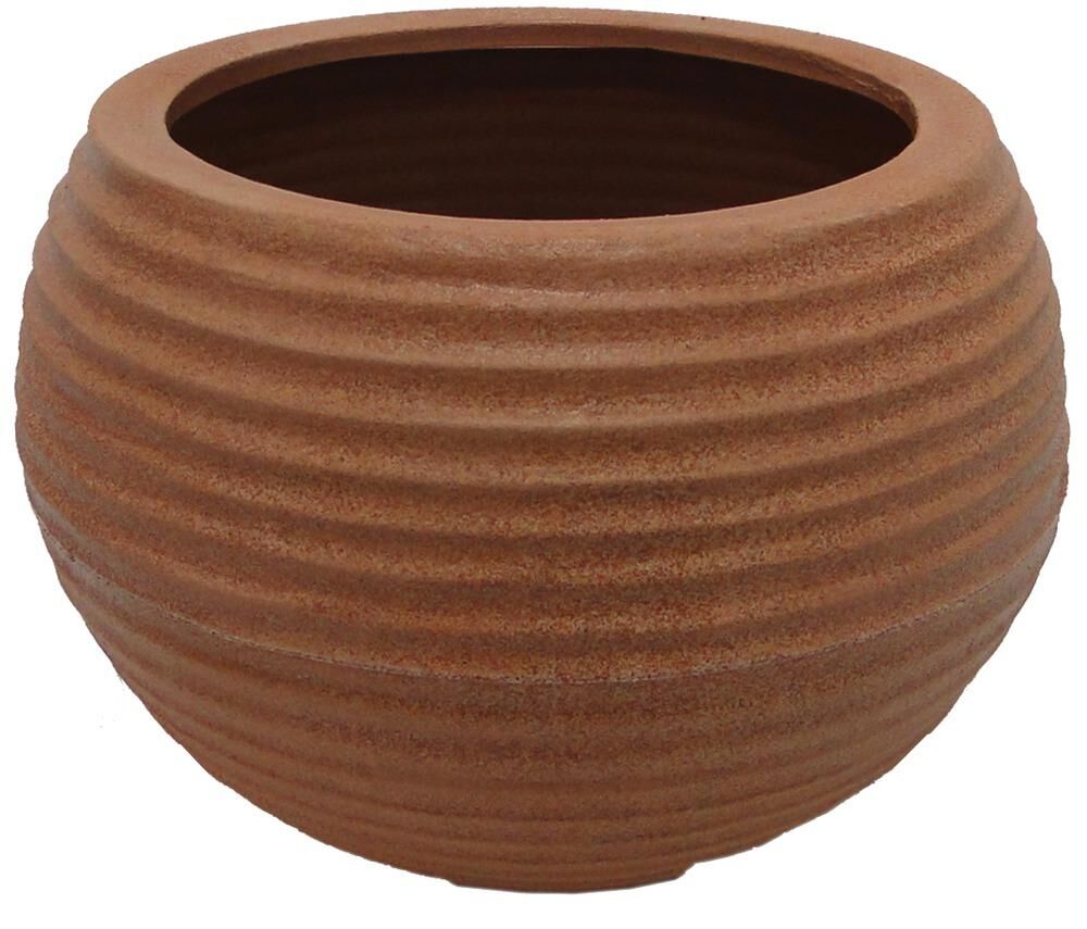 Vaso Bromélia Redondo 32x32cm Rusty Vasart