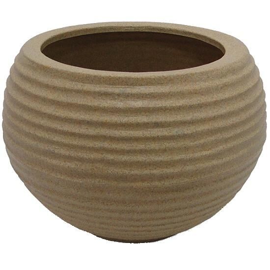 Vaso Bromélia Redondo 24x26cm Polietileno Areia Vasart