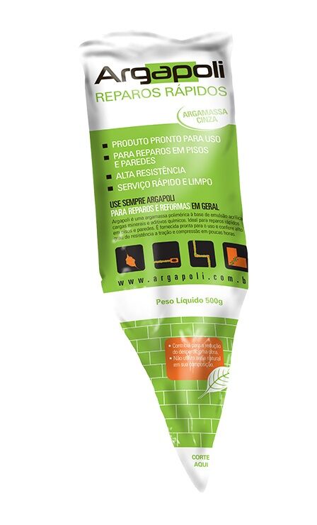 Argamassa Reparos Rápidos Argapoli 0,5kg Branca