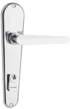 Fechadura Espelho Externa Serralheiro 22mm Cromado Francesa 460-46E Pado