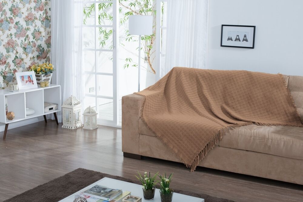 Manta para Sofá Artesanal Teares Italiana Rafia