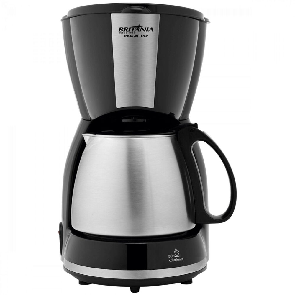 Cafeteira 30 Temp 1,2L Preta/Inox Britânia