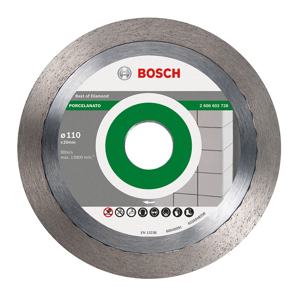 Disco Diamantado Liso 110mm Porcelanato Bosch