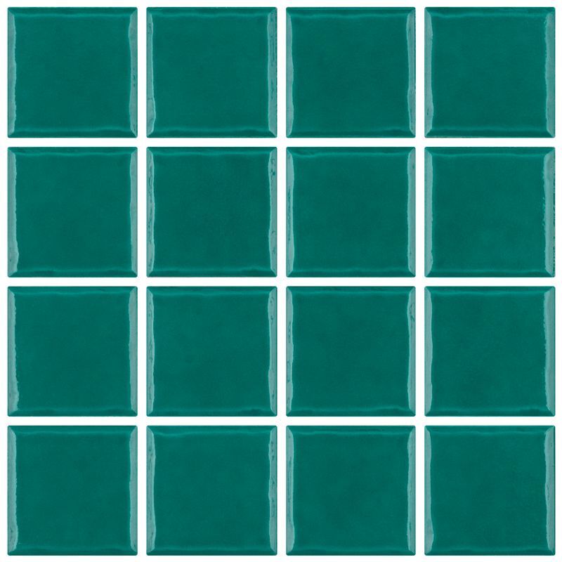 Piso Cerâmico Telado Prisma Esmeralda Bold Brilhante 7,5x7,5 Portobello