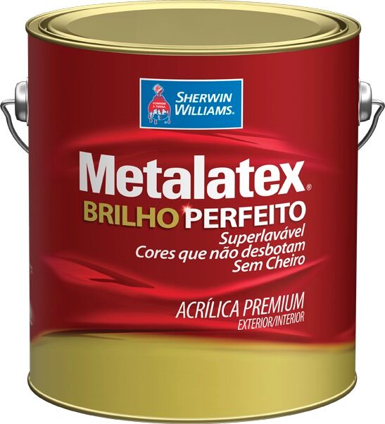 Tinta Sherwin Williams Metalatex Brilho Perfeito Premium 3,6L Branco Semibrilho