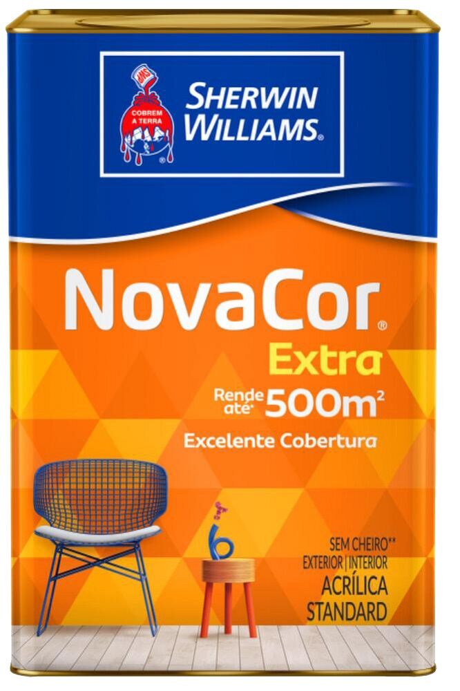 Tinta Novacor Standard Acrílica 18L Branco Fosco Sherwin Williams