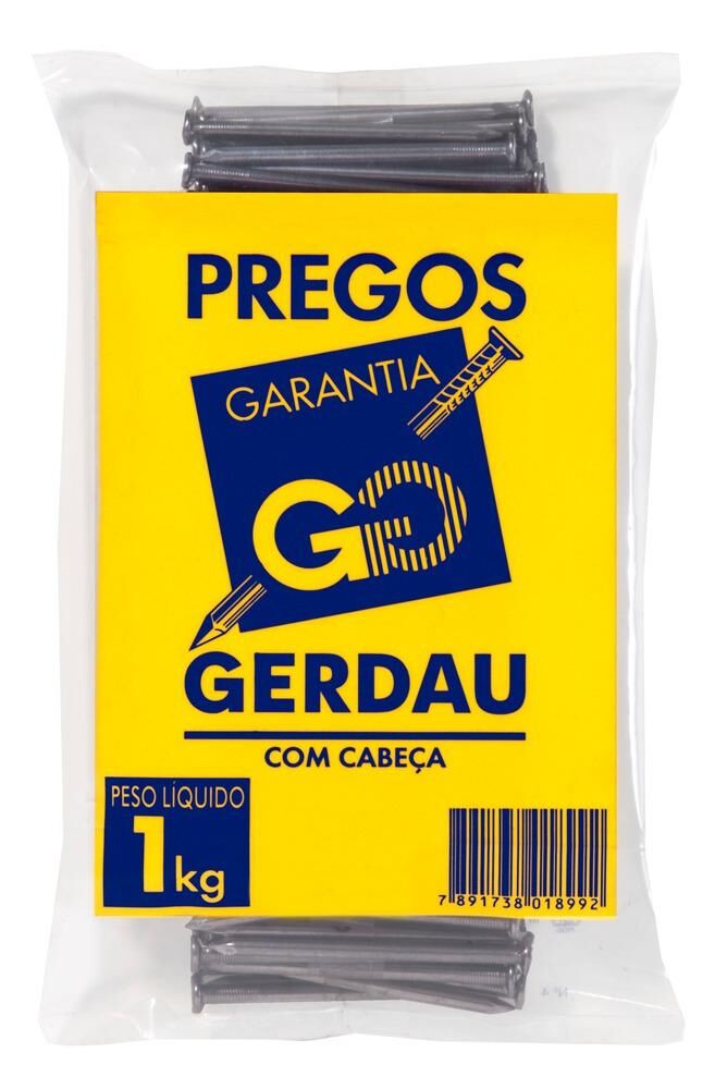 Prego com Cabeça Gerdau 10x10 Polido 1kg