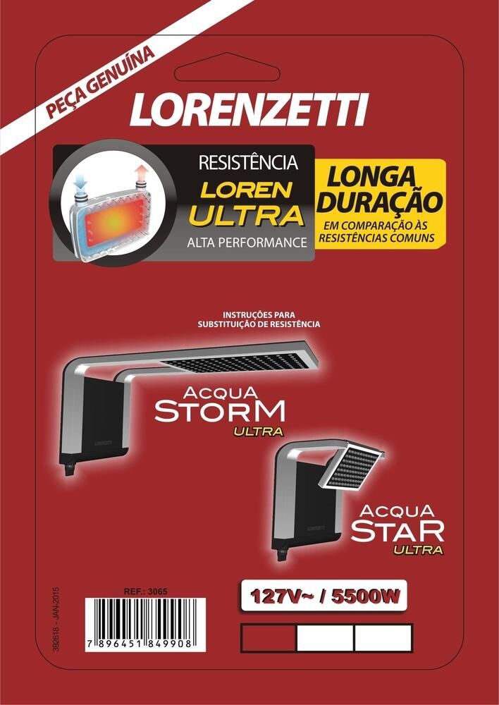 Resistência para Chuveiro 3065 Acqua Ultra 7800W Lorenzetti
