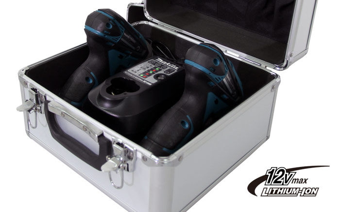Kit Furadeira Parafusadeira Bateria 12V LCT204 Profissional Bivolt com Maleta Makita