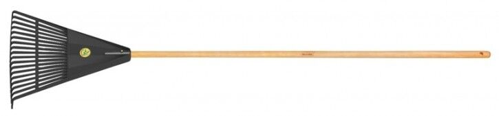 Vassoura de Jardim PVC Fixa 18 Dentes com Cabo Preta Tramontina