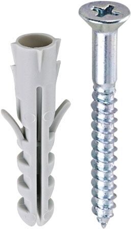 Parafuso de Ferro com Bucha Bemfixa 3,5x30mm Cabeça Chata 10 Peças