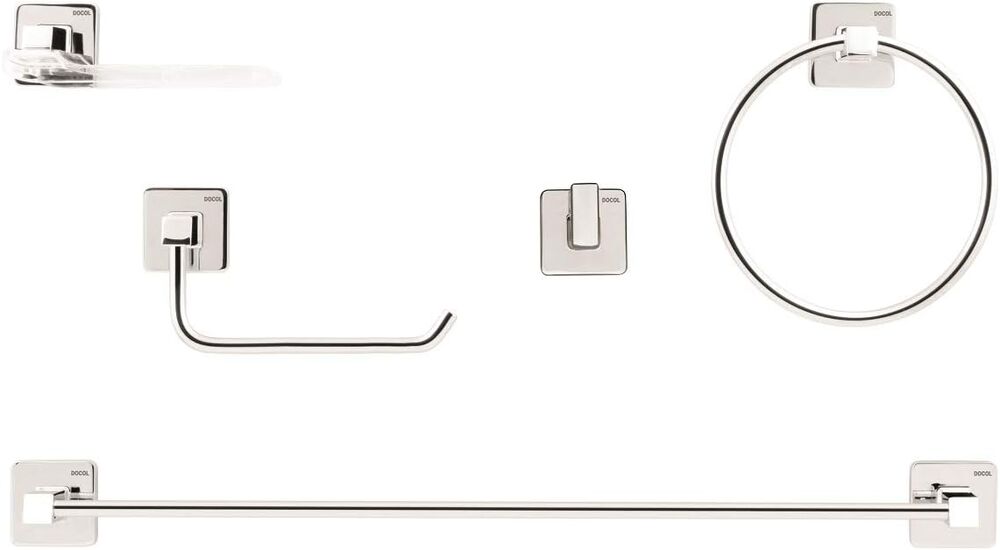 Kit de Acessórios para Banheiro Trip 5 Peças Cromado Docol